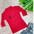  Red Cotton Blend Turtle Neck Sweatshirt for Girls/Women By Ww Won Now