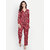 9 Impression Women Animal Print Night Suit Set (Black  Red Small)
