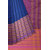 PREOSY Women's Khadi Cotton Begumpuri Saree With Unstitched Blouse In Navy Blue