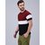 asfashion creation Color Block Men Round Neck marron, Black T-Shirt