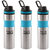 NIRLON,STAINLESS STEEL,STAINLESS STEEL,WATER BOTTLE,FOR SCHOOL STUDENTS,750ML,STEEL BLUE,750ML,SET OF 03