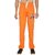Red Line Orange/White Cotton Regular Fit Trackpant