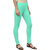 Women's Mint Green Cotton Blend Leggings By Ww Won Now
