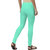 Women's Mint Green Cotton Blend Leggings By Ww Won Now