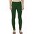 Women's Bottle Green Cotton Blend Leggings By Ww Won Now