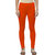 Women's Orange Cotton Blend Leggings By Ww Won Now