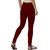 Women's Maroon Cotton Blend Leggings By Ww Won Now
