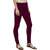 Women's Purple Cotton Blend Leggings By Ww Won Now