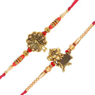 Vighnaharta Mayur and Dholak Ganesh ji  Rakhi