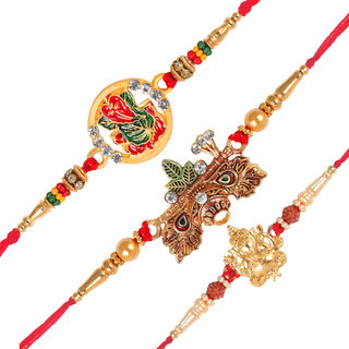 Vighnaharta Pan Ganesh, Dahihandi and magalmurti  Rakhi Set
