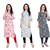 BLANCORA Women Floral Print Keyhole Neck Straight Kurta(pack of  3)