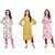 BLANCORA Women Floral Print Keyhole Neck Straight Kurta(pack of  3)