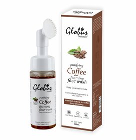 Globus Naturals Coffee Brightening Face wash with Face Massage Brush