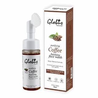 Globus Naturals Coffee Brightening Face wash with Face Massage Brush