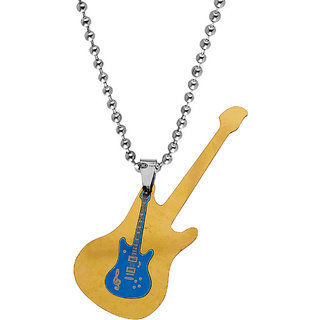 Buy M Men Style Rock Star Jewelry Music Note Electric Guitar Locket ...