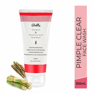 Globus Naturals Glycolic & 1% Salicylic Acid Face wash, 100 ml