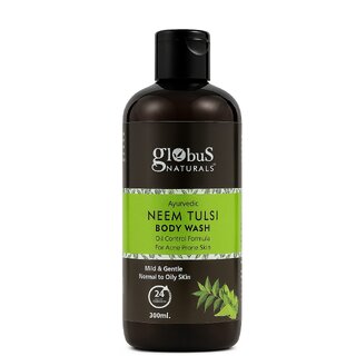 Globus Naturals Neem Tulsi Body Wash 300ml - Gentle, Natural Cleanser for Soft & Refreshing Skin