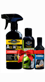 AMWAX ALL IN ONE LIQUID POLISH 250 ML (CAP PKG) + AMWAX WASH N WAX SHAMPOO 120 ML (CAP PKG)