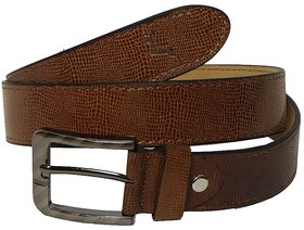 Red Line Men's Brown Leatherite Belt