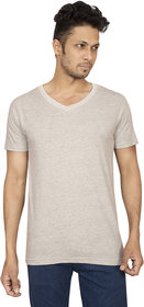 Red Line Mens Grey Solid V-Neck T-Shirts