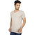 Red Line Mens Grey Solid V-Neck T-Shirts