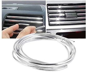 Love4ride Universal 3 Meter AC Car Vent Chrome Car Beeding