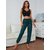 Code Yellow Women Green Check Printed Cotton Lower