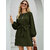 Code Yellow Women Elegant Mint Green Elastic Sleeve Crepe Short Dress