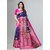 Block Print Blended Silk Saree With Blouse
