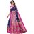 Block Print Blended Silk Saree With Blouse