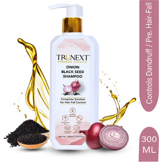 TruNext Onion Black Seed Shampoo For Hair Growth and Hair Fall Control, No Paraben and Sulphate, 300 ml
