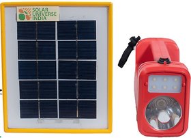 Solar Kisan LED Torch  Reading Light (2 Modes) - Weatherproof, Handy  Hybrid with Inbuilt Battery  3W Solar Panel