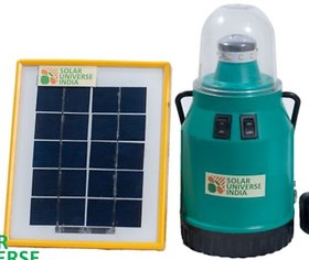 Solar UFO Type 360 Degrees LED Lantern with USB Mobile Charger, Inbuilt Lithium Battery  External Solar Panel