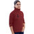  Red Cotton Blend Turtle Neck Sweatshirt for Girls/Women By Ww Won Now