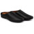 FAUSTO Men's Black Back Open Slip On Ethnic Mules Wedding Shoes