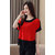 Vivient Women's Rayon Half Sleeve Red Top