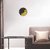 Eja Art Poinciana Golden MDF without GlassWooden Round Analog Wall Clock , Size 28 Cms x 28 Cms