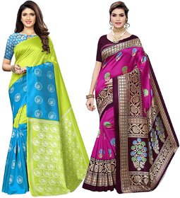 SVB Sarees Silk Printed Saree Combo Of 2 Saree