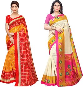 SVB Sarees Kanjeevaram Printed Saree Combo Of 2 Saree