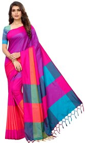 SVB Saree Pink Chanderi Saree With Tassels