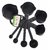 8 Piece Measuring Cup  Spoon Set - Multi Purpose Kitchen Tool (with Free Hanging Groove- Black) By S4