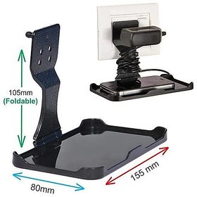 Love4Ride Modern Black Plug Mobile Charger Holder Set of 2