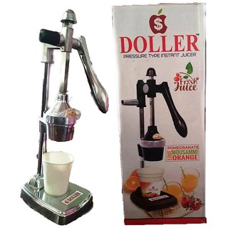 DOLLER ALUMINIUM HAND PRESS JUICER-SILVER CHROME