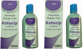 Ketocip shampoo for Anti-Dandruff (Pack of 2 pcs. ) 100 ml each