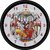 Eja Art Plastic Lord Rama Analog Wall Clock 25x25 cm (Color: Multicolor)