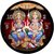 Eja Art Laxmi Ganesh Ji Abs Plastic Wall Clock Diwali Gifts with Glass in Front