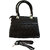 Trendchicks black Leather Handbag for Women  Girls