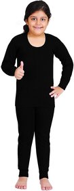 U-LIGHT BABIES THERMAL SET WARMY SET FOR BABIES (SIZE - 14, BLACK)