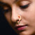 Maharashtrian culture Nath Oxidised Gold with Artificial stone and beads and Pearls Alloy Mini Nose Ring.