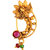 Oxidised Gold with Artificial stone and beads Alloy Maharashtrian banu Nath Nathiya./ Nose Pin for women